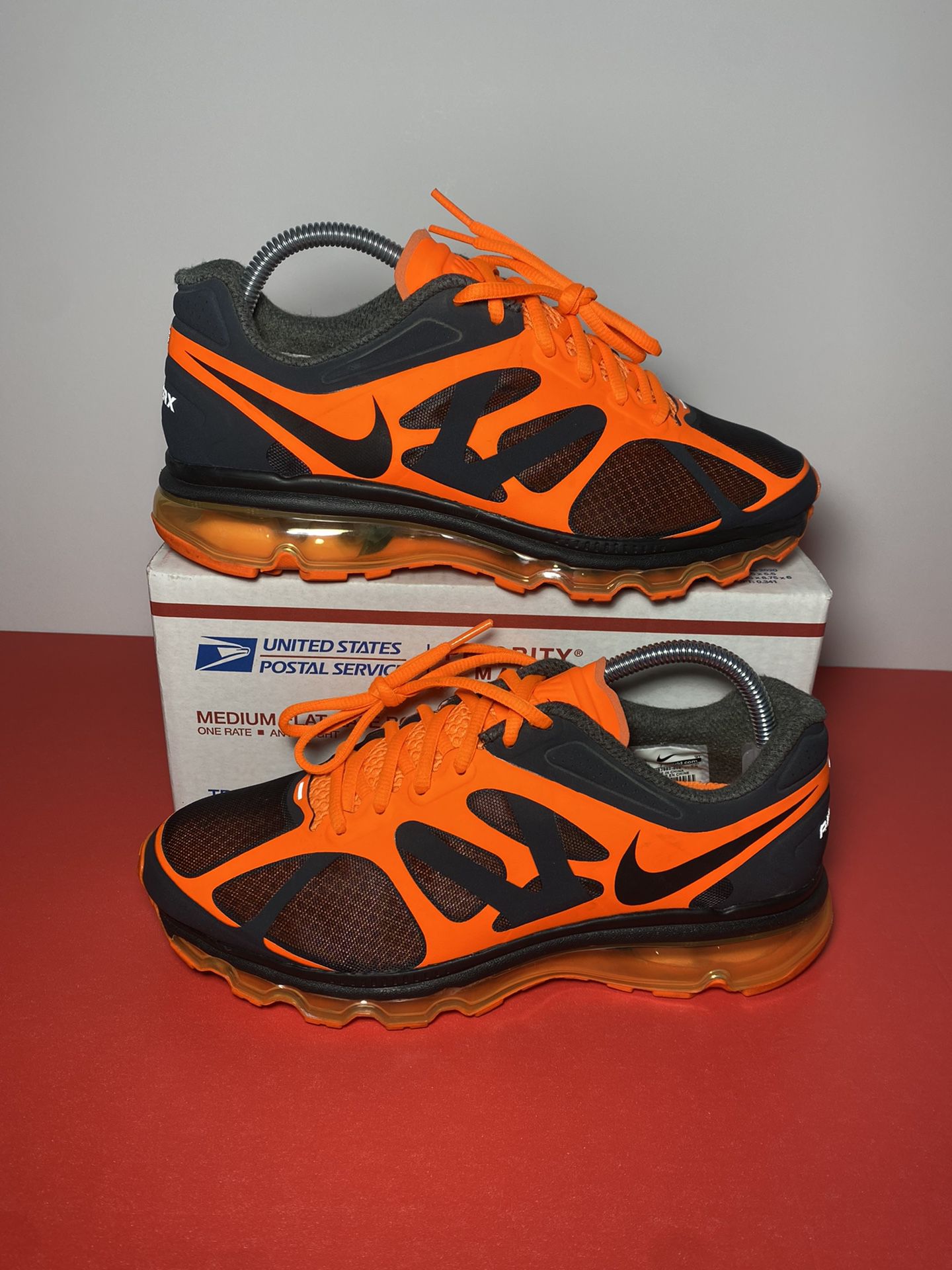 Size 8 Nike Air Max 2012 Anthracite/Black-Total Orange Running 487982-008 for Sale in New NY - OfferUp