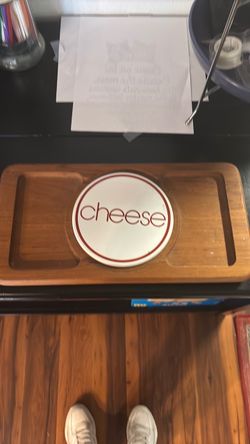 Wood Cheese Board with Ceramic Tile