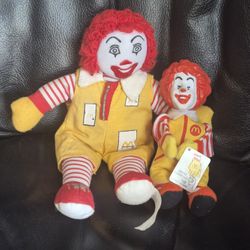 1996 Beanbag Plush & 2002 Finger Puppet Ronald McDonald Toys