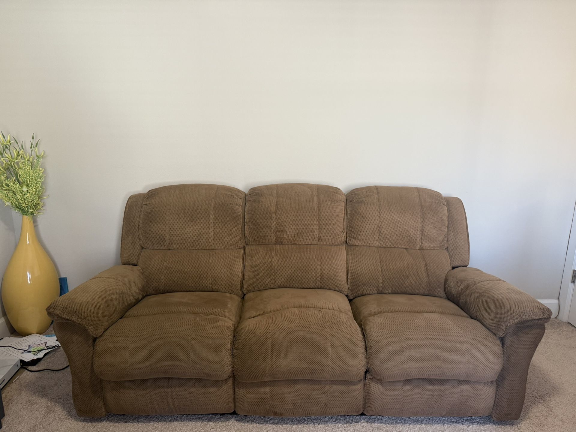 3 Seater Sofa with Manual Recliner