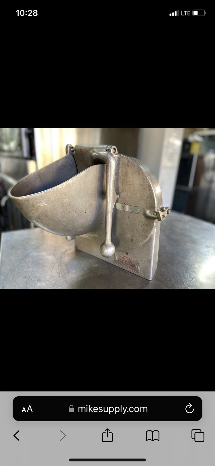 #12 Pelican Head Cheese Grater Attachment Hobart VS9 Mixer Power Drive Shredder Tool #8638