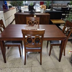 5 Pc  Dining Set With Cushion Seats (New)3