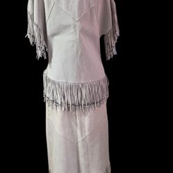 Vintage Gray Suede Pioneer Wear Set Women's