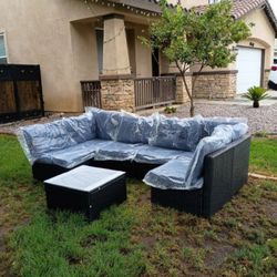 Seven Piece Patio Sofa Set Outdoor Patio Furniture Brand New Patio Couch 🚛🚎🆕