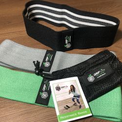 Hip Booty Bands Fabric Resistance Bands for Yoga Home Workout (Set of 3)
