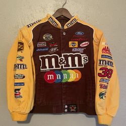 Vintage M&M Nascar Racing Bomber Jacket 