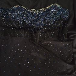 Navy Blue strapless dress 