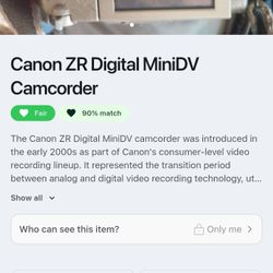 Canon ZR Digital Minidv Camcorder With Canon Strap