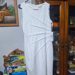 NWT!! Calvin Klein White Dress Size 8