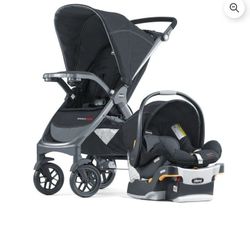 Chicco Bravo Sport Trio Travel System - Iron (Black), New