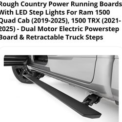 Dodge Ram side steps, electric LED lights 