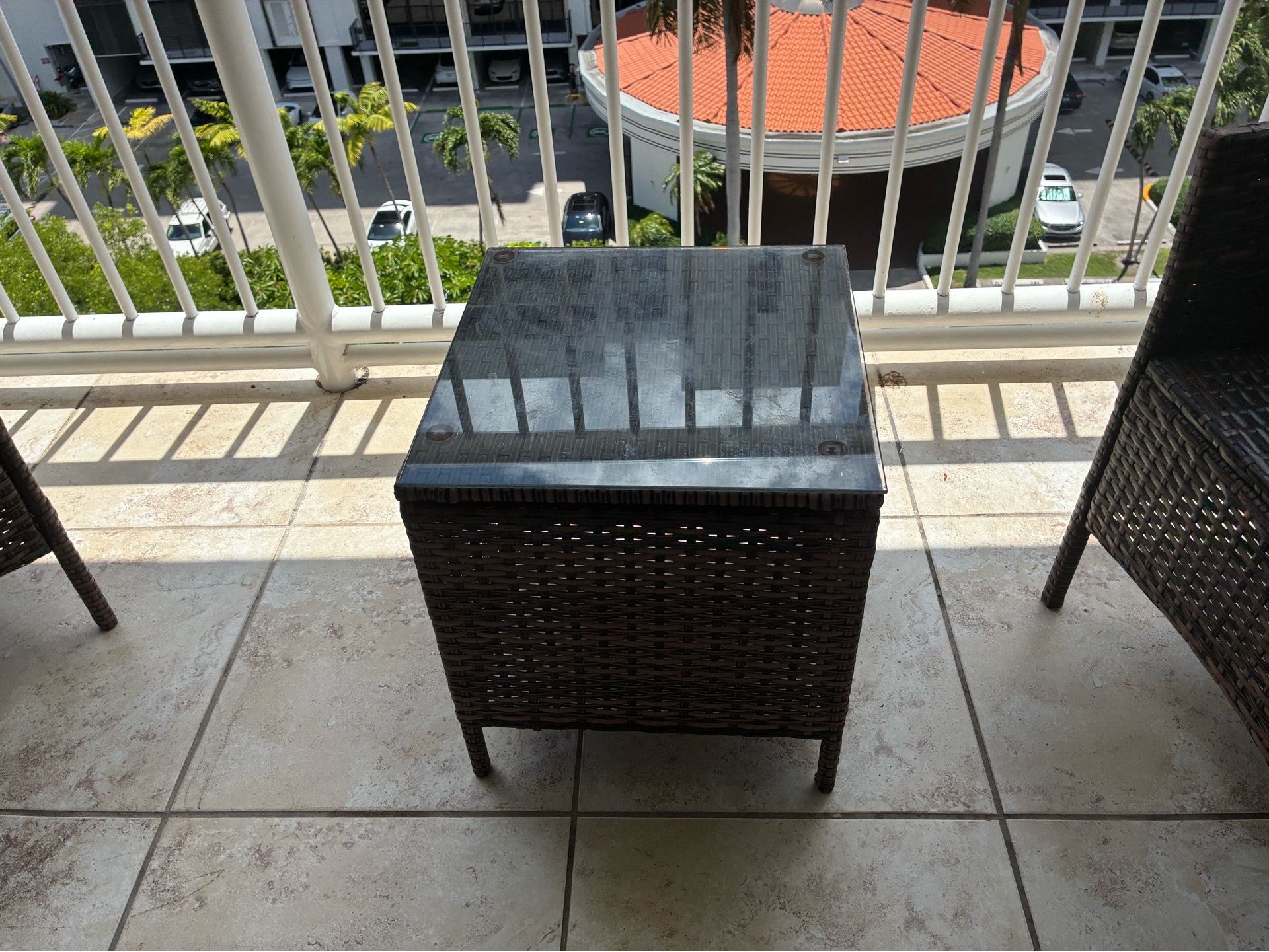 Patio Set (2 chairs + Glass Table)