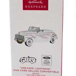 Hallmark Ornament: 2022 Greased Lightning 1948 Ford Convertible 