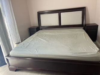 Quality solid wood king bed frame