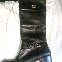 Coach Black Leather Riders Boot's 