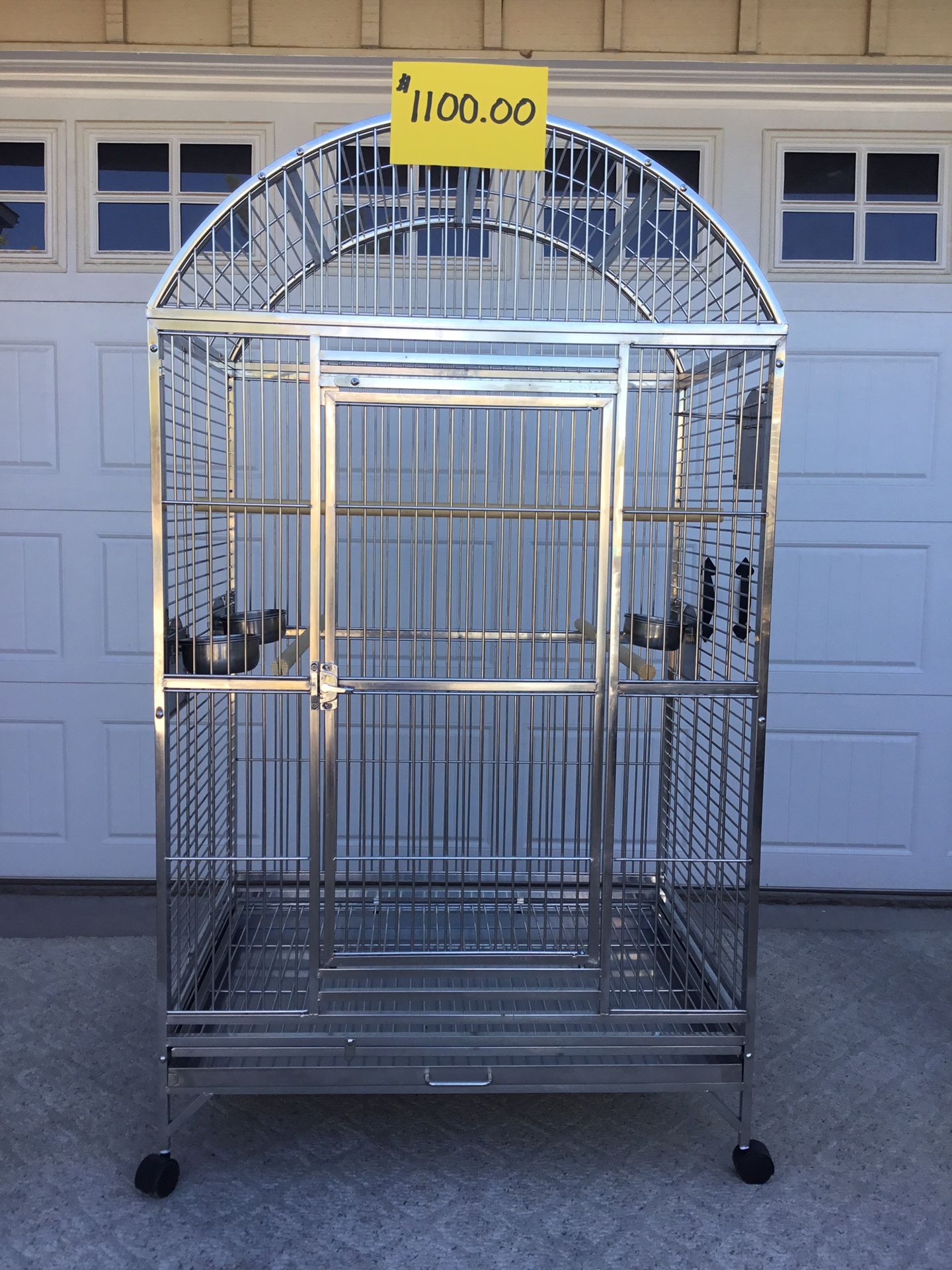 Stainless Steel Dome Top Bird / Parrot Cage