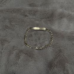 14k Gold ID Figaro Bracelet