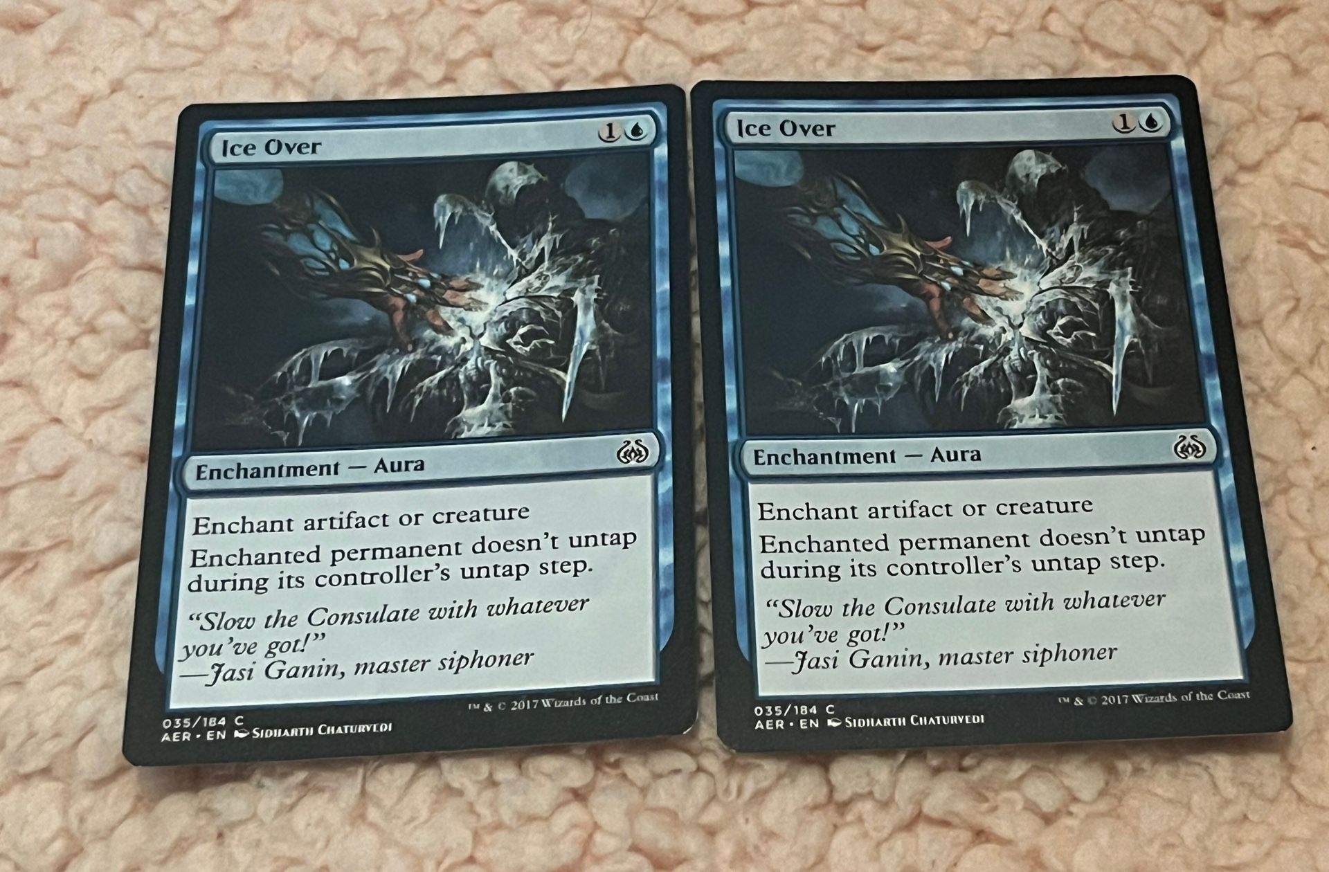 2x Ice Over, Aether Revolt , #35 MTG