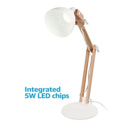 Wood Swing Table Desk Light Lamp