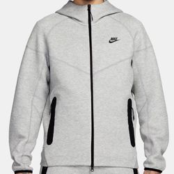 Both Ways Zip Up Grey Nike tech Hoodie  (M)