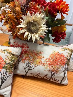 Autumn Fall Tree Decorative Throw Pillows Set of 2