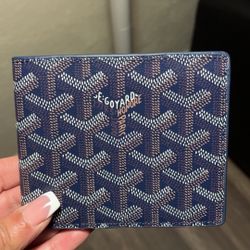 Goyard Blue Patterned Wallet