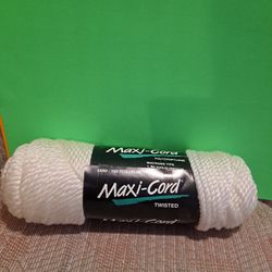 Maxi Cord Twisted White Polypropylene 6mm 100 Yrd For Macrame Crafts-$21.00