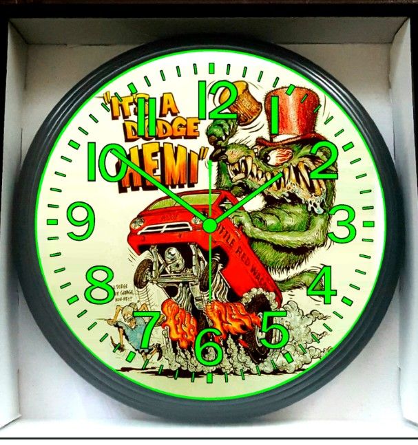 Dodge Hemi Van 68 69 Garage Shop Glow In The Dark Wall Clock New Clock