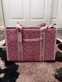 Coach pink tote handbag