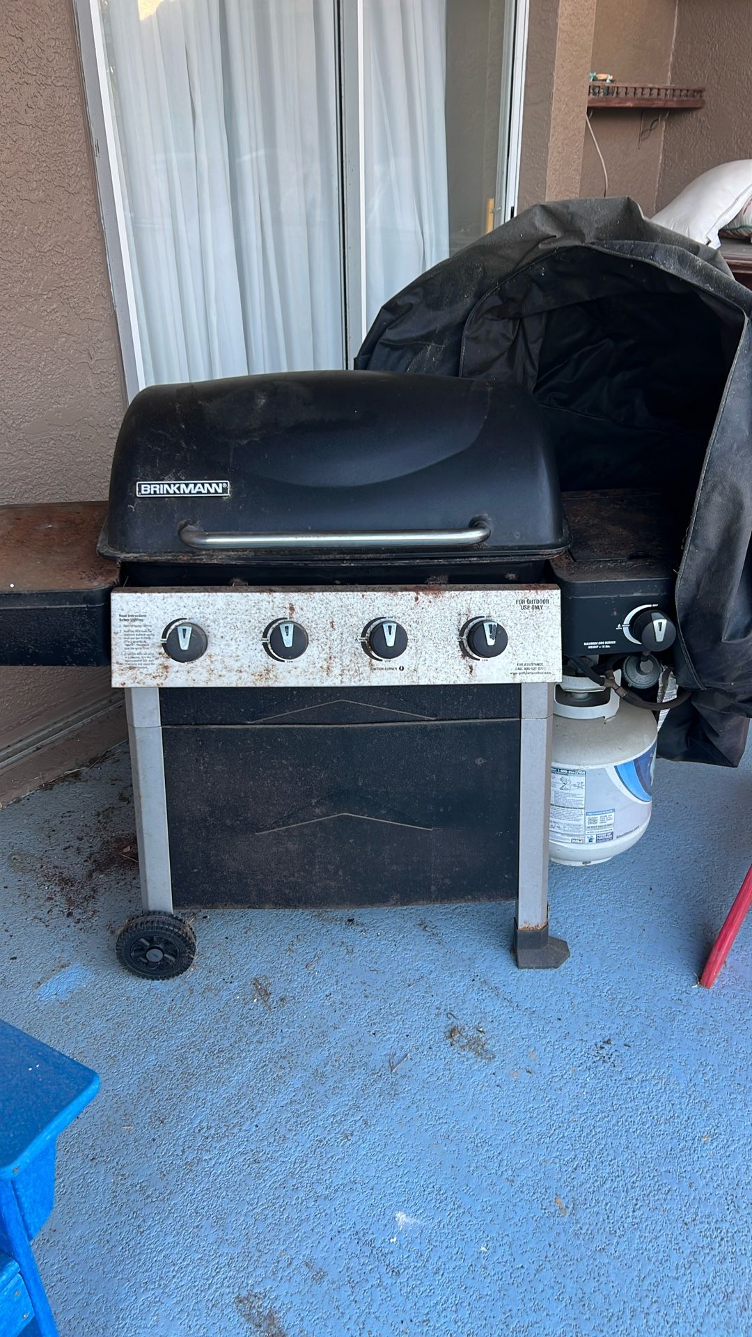 Gas Grill/ Old For Scrap With Tank Free