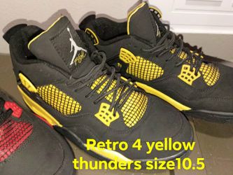 Retro 4 thunder red and yellows