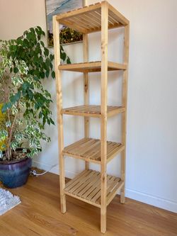 Bamboo shelf with 4 tiers