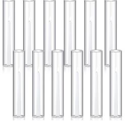 6 Pcs 2.5" W x 14" H Hurricane Candle Holder Sleeve Bottomless Glass Cylinder Candleholder Tall Candle Glass Cover Clear Open Ended Shade Chimney Tube