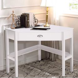 White Corner Desk For Small Space 