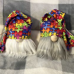 Autism Gnome Handmade MANY AVAILABLE home decor awareness puzzle piece