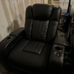 Leather theater seating
