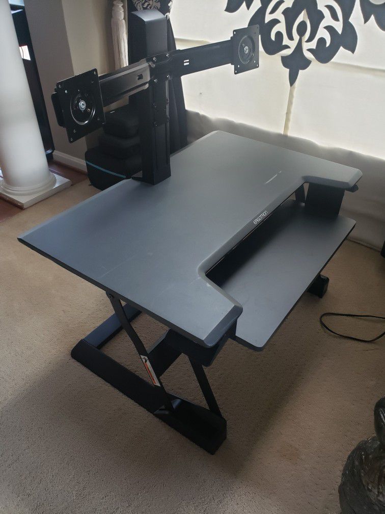 Ergetron Standing Desk With Dual Monitor Mount