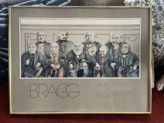 Vintage Charles Bragg Print of Nine Judges High Court numbered