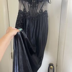 Prom Girl Black Corset Dress