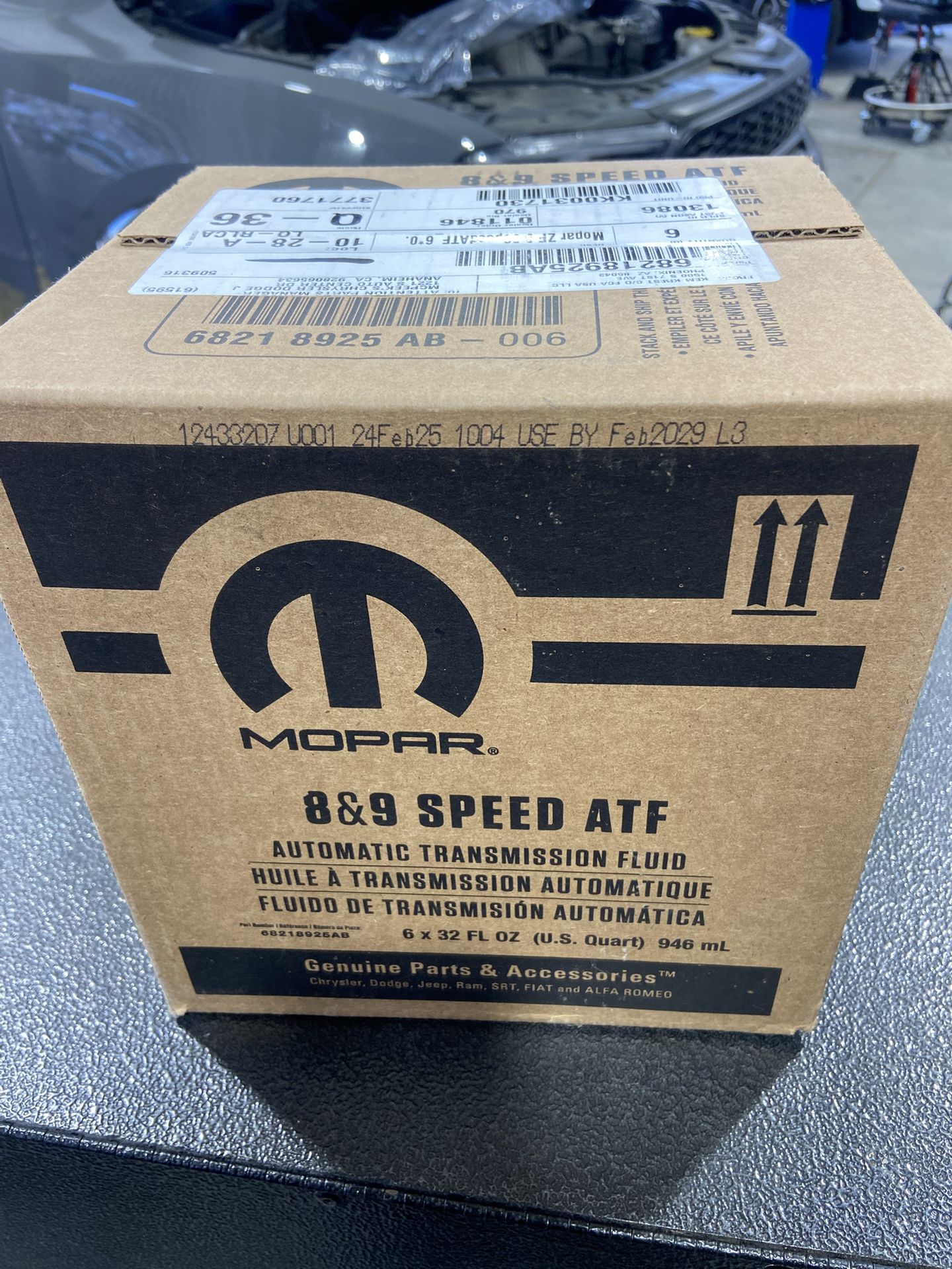 Mopar 8&9 Speed Transmission Fluid 8 Quarts OBO
