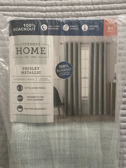 JC Penny Home Blackout Curtains Drapes 84 Inch