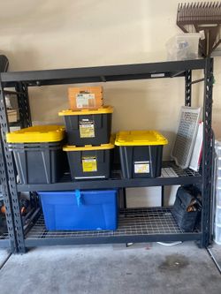 Metal garage shelving