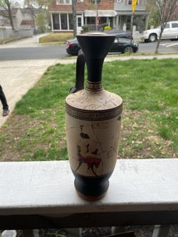 Museum Replica Reproduction Lekythos Greek Vase Attic Signed TAG