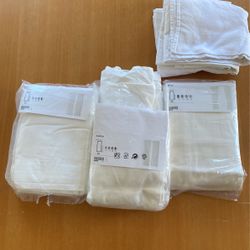 4x Pairs Of IKEA Curtains Velvet, Cotton 