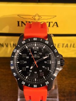 Invicta Watch with Orange Silicone Band