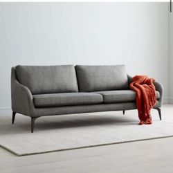 West Elm Alto Sofa - Grey Mid-Century Modern Couch