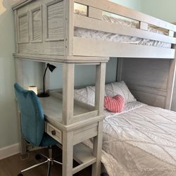 Bunk Bed, Full/twin Step with Desk