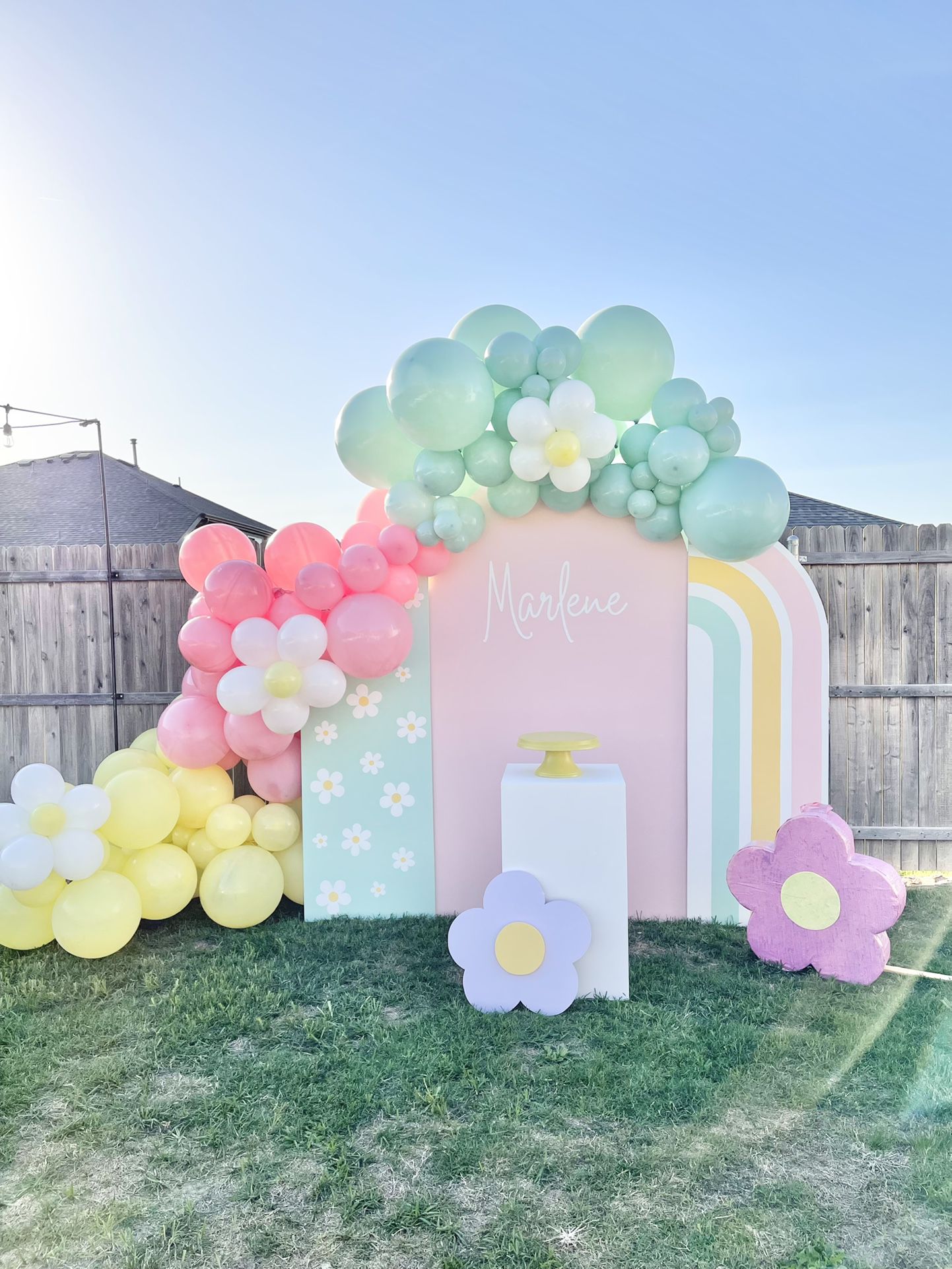 Spring- Flower Theme Backdrop/ Girls Birthday Party