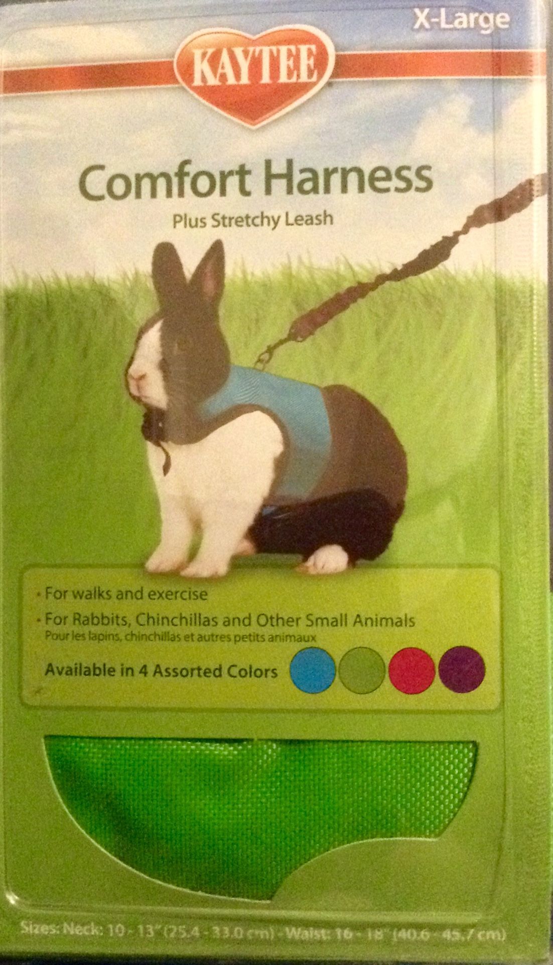 KAYTEE Comfort Harness & Stretchy Leash (X-Large/ Blue)
