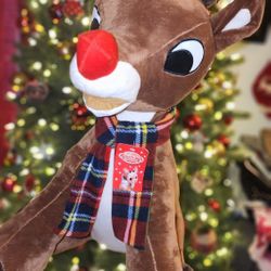 RED NOSED REINDEER Christmas  Plushie 